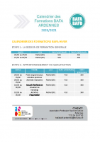 BAFA CALENDRIER HIVER